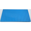 LEGO Blue Brick 10 x 20 with Bottom Tubes around Edge and Cross Support