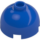 LEGO Blue Brick 2 x 2 Round with Dome Top (Safety Stud, Axle Holder) (3262 / 30367)