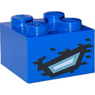 LEGO Bleu Brique 2 x 2 avec Dragon Eye Modèle (3003)