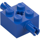 LEGO Blå Kloss 2 x 2 med Stifter og Axlehole (30000 / 65514)