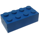 LEGO Blau Stein 2 x 4 (Frühere Version ohne Querstützen) (3001)