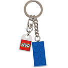LEGO Blue Brick 2 x 4 Key Chain with Lego Logo Tile 3 x 2 Curved with Hole (850152)