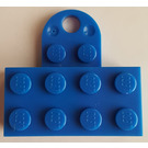 LEGO Blauw Steen 2 x 4 Magneet met Plaat (35839 / 90754)