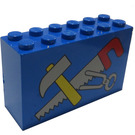 LEGO Blue Brick 2 x 6 x 3 with Tools with Red Handle Saw (6213)