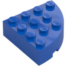 LEGO Blauw Steen 4 x 4 Rond Hoek (2577)