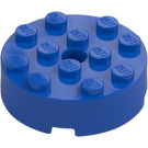 LEGO Blue Brick 4 x 4 Round with Hole (87081)