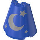 LEGO Blue Cone 2 x 4 x 3 Half with Silver Moon and Stars (38317)