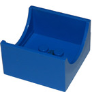 LEGO Blauw Container Doos 4 x 4 x 2 met Hollowed-Out Semi-Cirkel (4461)