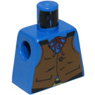 LEGO Blue Cowboy Blue Shirt Torso without Arms (973)