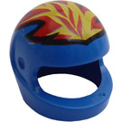 LEGO Blauw Crash Helm met Flames (83130 / 83133)