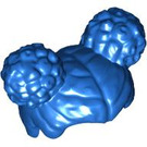 LEGO Bleu Curly Cheveux avec Middle Part et Deux High Pigtail Buns (65579)