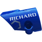 LEGO Blauw Gebogen Paneel 1 Links met 'RICHARD' Sticker (87080)