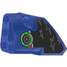 LEGO Blue Curved Panel 1 Left with Stars and Green Fuel Filler Cap Sticker (87080)
