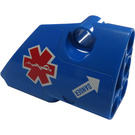 LEGO Blue Curved Panel 2 Right with EMT Star of Life and White Arrow Sticker (87086)