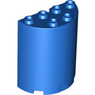 LEGO Blauw Cilinder 2 x 4 x 4 Halve (6218 / 20430)