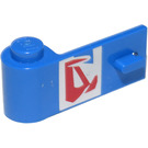 LEGO Blau Tür 1 x 3 x 1 Links mit rot Sign (3822)