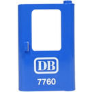 LEGO Blue Door 1 x 4 x 5 Train Right with White DB 7760 Sticker (4182)