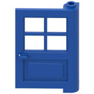 LEGO Blue Door 1 x 4 x 5 with 4 Panes with 2 Points on Pivot (3861)