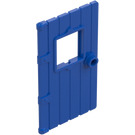 LEGO Blauw Deur 1 x 4 x 6 met Venster en Wood Structure (5466)