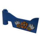 LEGO Blue Door for Fabuland Car - Right with Flowers Sticker