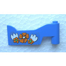 LEGO Blue Door for Fabuland Car - Right with Flowers Sticker