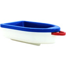 LEGO Bleu Duplo Boat avec blanc Bas et rouge Tow Loop  (4677)