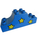 LEGO Blue Duplo Bow 2 x 6 x 2 with Stars (4197)