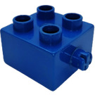 LEGO Blue Duplo Brick 2 x 2 with Pin (3966)