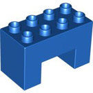 LEGO Blue Duplo Brick 2 x 4 x 2 with 2 x 2 Cutout on Bottom (6394)