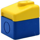 LEGO Blue Duplo Locomotive Nose Part with Yellow top (6409)