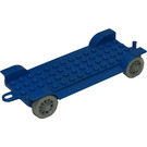 LEGO Blue Fabuland Car Chassis 14 x 6 Old (with Hitch)