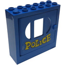 LEGO Blau Fabuland Tür Rahmen 2 x 6 x 5 mit Blau Tür mit Polizei Aufkleber
