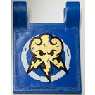 LEGO Blau Flagge 2 x 2 mit Gold Ninjago Lightning Power Emblem Aufkleber ohne ausgestellten Rand (2335)