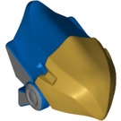 LEGO Blauw Helm met Gold Bek Vizier en Zilver Oren (47030)