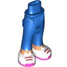 LEGO Blauw Heup met Pants met Wit en Pink shoes (35642)