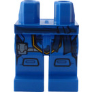 LEGO Bleu Hanches et jambes avec Dark Bleu Sash et Dark Stone Grey Pouch (3815)