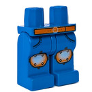 LEGO Blau Island Xtreme Stunts Beine mit Silber Knee Pads und Brown Gürtel (3815)