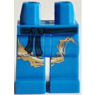 LEGO Blau Jay DX Beine mit Schwarz Sash/Gürtel und Golden Drachen Schwanz (3815 / 95392)