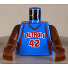 LEGO Blue Jerry Stackhouse, Detroit Pistons, Road Uniform Torso