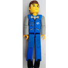 LEGO Bleu Jambes, Bleu Haut avec Zipper et Pockets Figure technique