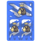 LEGO Blue Lion with Crown Flags (Set of 3)