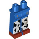 LEGO Blauw Lang Minifigure Poten met Cowprint Chaps en Dirt Stains (3815 / 91136)