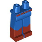 LEGO Bleu Longue Minifigure Jambes avec Dark Orange Boots (3815 / 87871)