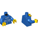 LEGO Blauw Man met Blauw Outfit Minifig Torso (973 / 76382)