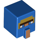LEGO Blauw Minecraft Wandering Trader Hoofd (76974)