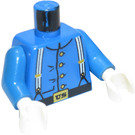 LEGO Blauw Minifig Cavalry Torso met Suspenders (973)