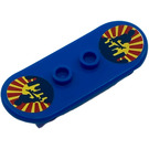 LEGO Blau Minifig Skateboard mit Vier Rad Clips mit Sun Aufkleber (42511)
