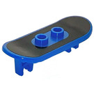 LEGO Blau Minifig Skateboard mit Zwei Rad Clips mit Schwarz Oval Aufkleber (45917)