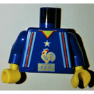 LEGO Blue Minifig Torso French Soccer Team with Golden Rooster and F.F.F. Decoration (973)