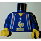 LEGO Niebieski Minifigurka Tułów French Piłka nożna Team z Golden Rooster I F.F.F. Dekoracja (973)